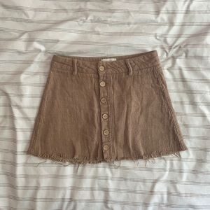 Beige Linen Skirt